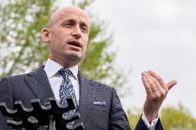 White House Deputy Chief of Staff
Stephen Miller Speaks to Reporters