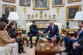 U.S. President Donald Trump meets with El Salvador President Nayib Bukele