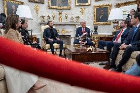 U.S. President Donald Trump meets with El Salvador President Nayib Bukele