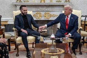 U.S. President Donald Trump meets with El Salvador President Nayib Bukele