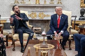 U.S. President Donald Trump meets with El Salvador President Nayib Bukele
