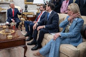 U.S. President Donald Trump meets with El Salvador President Nayib Bukele