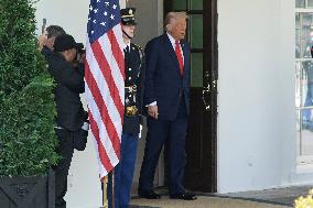 DC: President Trump and President Bukele hold a White House arrivals
