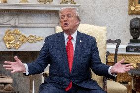 U.S. President Donald Trump meets with El Salvador President Nayib Bukele