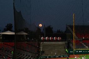 April  Pink Full Moon Seen Over Mexico City