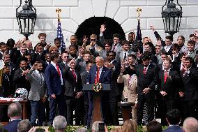 Donald Trump welcomes College Football Champions - Washington