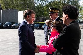 President Macron Visit The Exhibition Treasures Rescued From Gaza At Arab World Institute - Paris