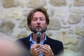 Socialist Deputy Boris Vallaud Meets Supporters in Langon