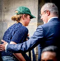 Princess Amalia Arrives At The Palace For State Banquet - Amsterdam