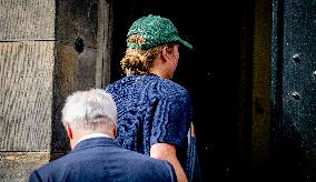 Princess Amalia Arrives At The Palace For State Banquet - Amsterdam