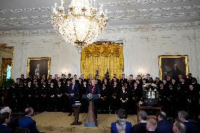 Donald Trump welcomes the Navy Midshipmen - Washington