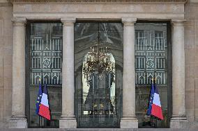 Guests arrive for Notre Dame de Paris restoration awarding ceremony in Paris - FA