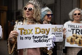 Tax Day Protest Against President Donald Trump
