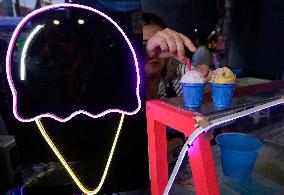 National Ice Cream Fair In Tulyehualco, Xochimilco, Mexico