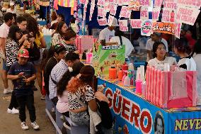 National Ice Cream Fair In Tulyehualco, Xochimilco, Mexico
