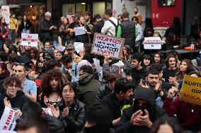 Turkish High School Students Protest At Teacher Changes