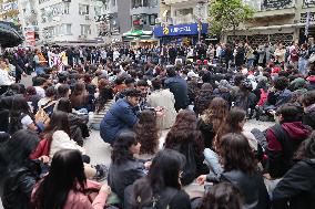 Turkish High School Students Protest At Teacher Changes