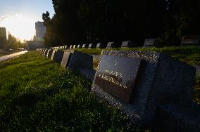 Soviet Military Cemetery In Warsaw.