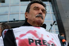 French Journalists In Support Of Palestinian Journalists Killed In Gaza - Paris