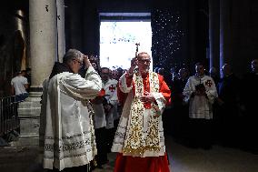 The Washing Of The Feet Ceremony At The Church Of The Holy Sepulchre In Jerusalem