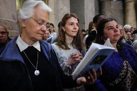 The Washing Of The Feet Ceremony At The Church Of The Holy Sepulchre In Jerusalem