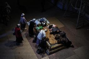 The Washing Of The Feet Ceremony At The Church Of The Holy Sepulchre In Jerusalem
