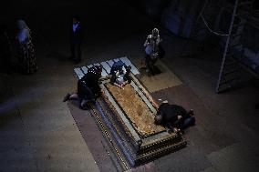 The Washing Of The Feet Ceremony At The Church Of The Holy Sepulchre In Jerusalem