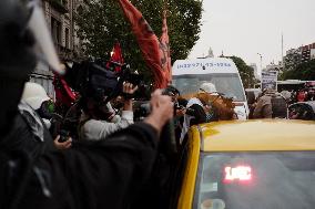 Mobilization Of Retirees, Workers And Social Organizations In Front Of The National Congress Of The Republic Of Argentina