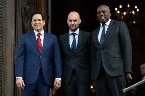 Lammy Rubio And Barrot Bilateral Meeting - Paris