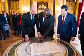 Lammy Rubio And Barrot Bilateral Meeting - Paris