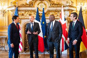 Lammy Rubio And Barrot Bilateral Meeting - Paris