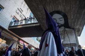 Holy Week: Good Friday Procession In Hospitalet De Llobregat, Barcelona.