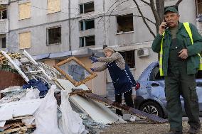 Aftermath Of A Russian Missile Attack In Kharkiv - Ukraine