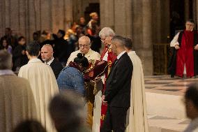 Relic of The Crown of Thorns Presented in Notre-Dame Cathedral During Good Friday - Paris