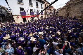 Breaking of the Hour of Calanda in Teruel - Spain
