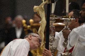 Lords Passion on Good Friday Celebration - Vatican