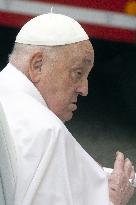 Pope Francis On The Popemobile After Holy Mass Of Easter Sunday