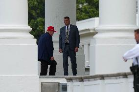 Trump Returns To The White House After Golfing