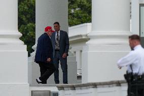Trump Returns To The White House After Golfing