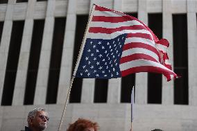 Anti Trump 50501 Protest At Houston City Hall