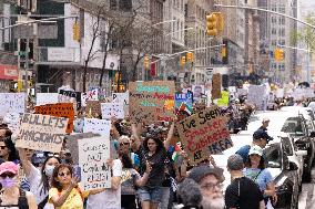 March In New York City To Protest Trump
