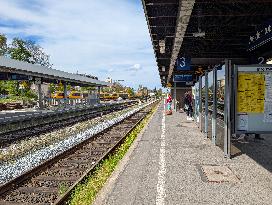 Train Station Of The Bavarian City Weiden