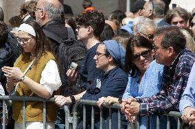 Faithful Gather in St Peters Square After the Death of Pope Francis - Vatican
