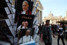 St. Peter's Square on the day of Pope Francis' death.