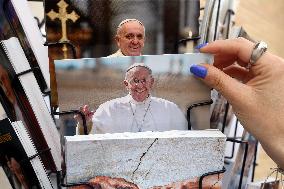 St. Peter's Square on the day of Pope Francis' death.