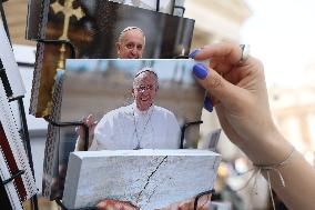 St. Peter's Square on the day of Pope Francis' death.