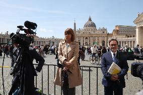 St. Peter's Square on the day of Pope Francis' death.