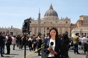 St. Peter's Square on the day of Pope Francis' death.