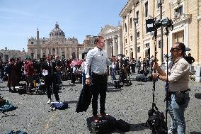 St. Peter's Square on the day of Pope Francis' death.