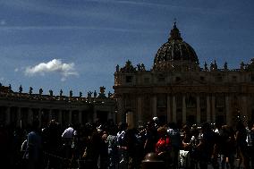 St. Peter's Square on the day of Pope Francis' death.